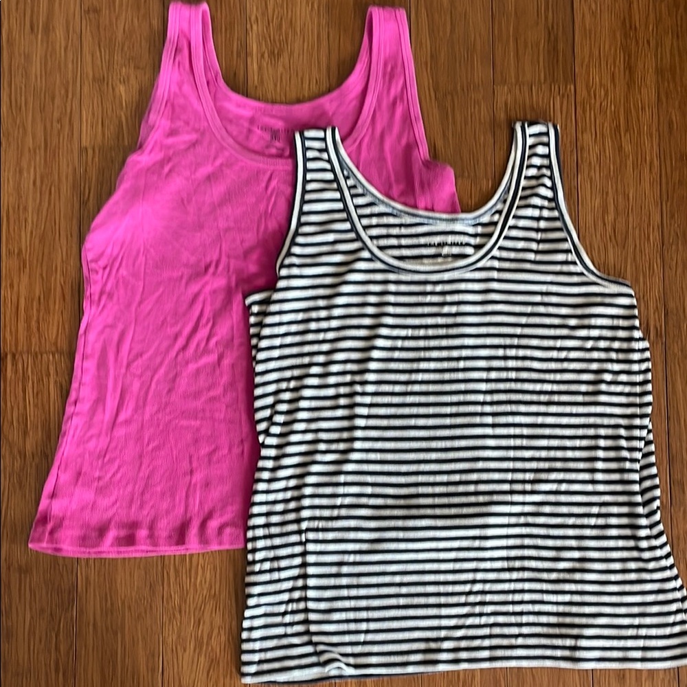 The Limited Pink and Striped Tank Tops